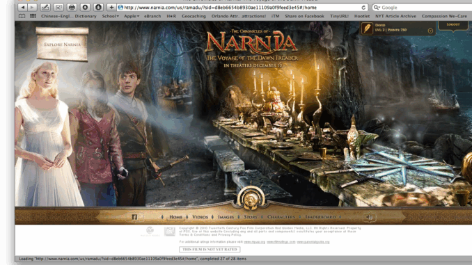 Ramandu's daughter Liliandil, Lucy, and Edmund stand by Aslan's table where there are three sleeping Narnian Lords. On the table are the seven swords of the seven lords. The Dawn Treader is waiting in the bay.