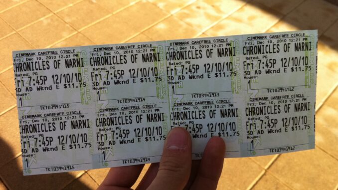 David Sutton Holds Four Tickets for Voyage of The Dawn Treader in 3D